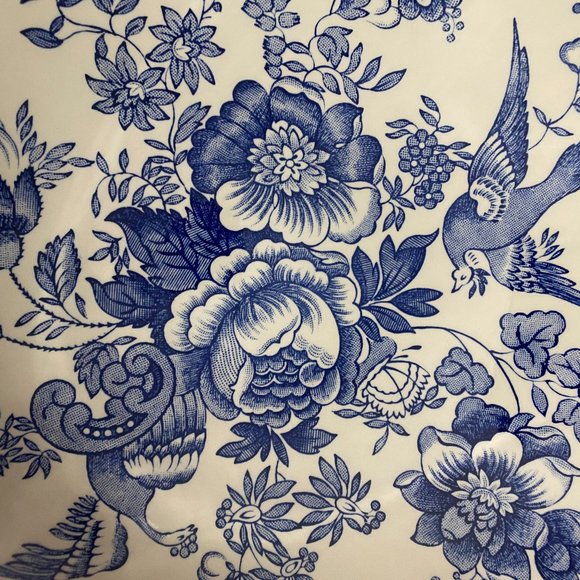 13.5" Pasta Serving Bowl Asiatic Pheasant Dark Blue by Royal Stafford - Picture 7 of 8